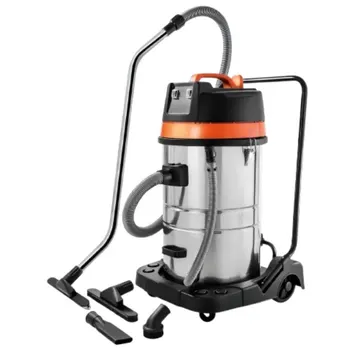 Aspirador de Pó Industrial para Sólidos e Líquidos 110V 2400W Tanque de Aço Inox 80 Litros TRAMONTINA PRO-44983010