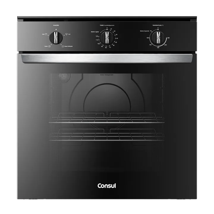 Forno Elétrico de Embutir 84L Consul com Grill e Timer COB84BEBNA Preto 220V, imagem 1 de 8