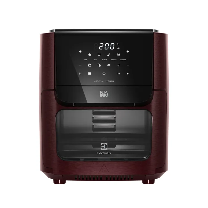 Air Fryer Oven Electrolux Por Rita Lobo 12l Digital Vermelha Escura Experience 1700w (eaf86) 220v, imagem 1 de 10