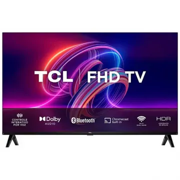 Smart TV LED 32" FHD TCL S5400AF com Android TV, Wi-Fi, Bluetooth, Controle Remoto com Comando de Voz, Google Assistente e Chromecast Integrado