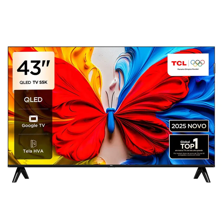 Smart TV TCL 43" 43S5K FHD QLED HDR10 Google Tv, imagem 1 de 5