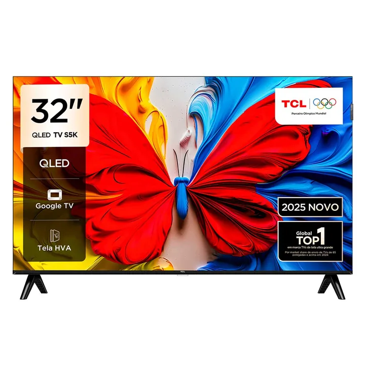 Smart TV TCL 32" 32S5K FHD QLED HDR10 Google Tv, imagem 1 de 5